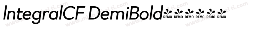 lntegralCF DemiBold字体转换